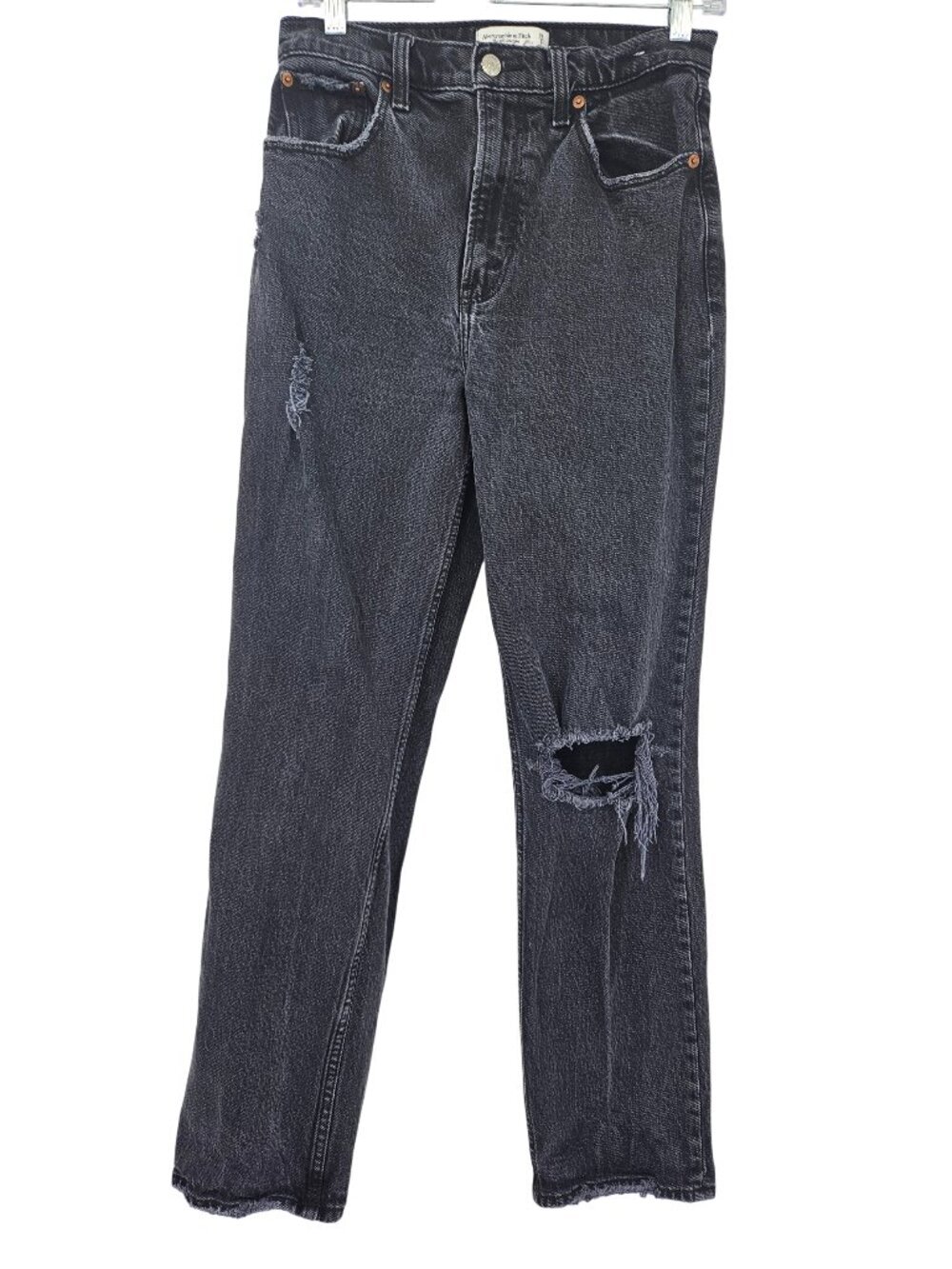 Abercrombie & Fitch A&F 90s Straight Ultra High Rise Jeans Black Women's 28/6